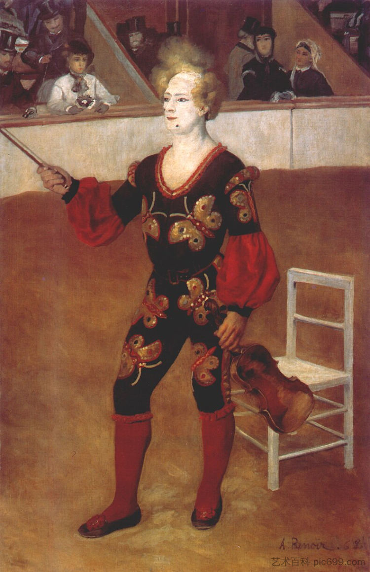 小丑(詹姆斯·布林格·马祖特里克) The Clown (James Bollinger Mazutreek) (1868),皮耶尔·奥古斯特·雷诺阿