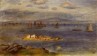布列塔尼海岸，渔船 The Coast of Brittany, Fishing Boats (c.1878)，皮耶尔·奥古斯特·雷诺阿