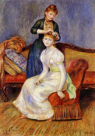 的发型 The Coiffure (1888)，皮耶尔·奥古斯特·雷诺阿