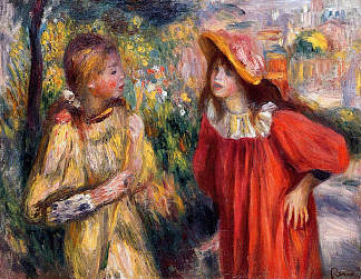 谈话 The Conversation (1895)，皮耶尔·奥古斯特·雷诺阿