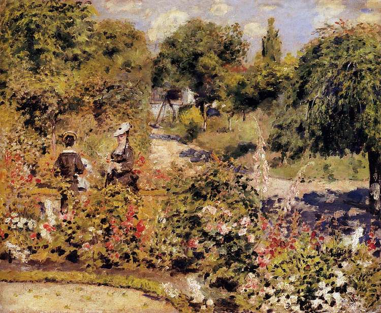 丰特奈花园 The Garden at Fontenay (1874)，皮耶尔·奥古斯特·雷诺阿