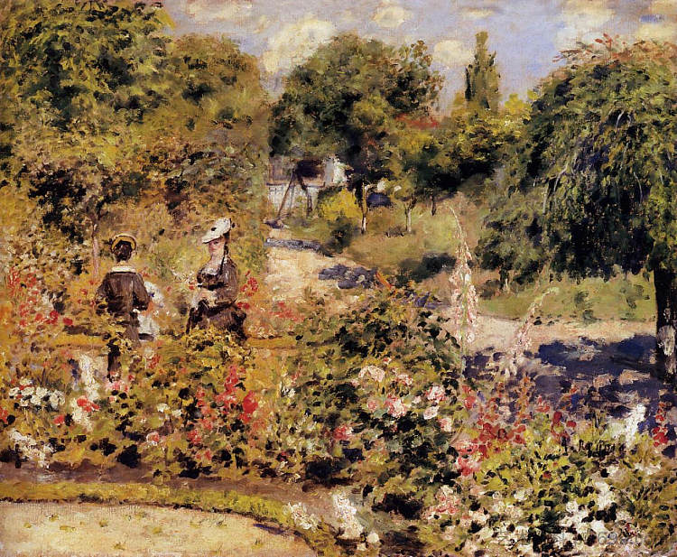 丰特奈花园 The Garden at Fontenay (1874)，皮耶尔·奥古斯特·雷诺阿