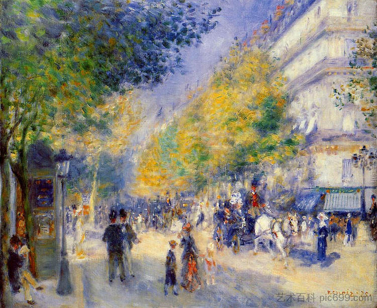 大林荫大道 The Great Boulevards (1875),皮耶尔·奥古斯特·雷诺阿