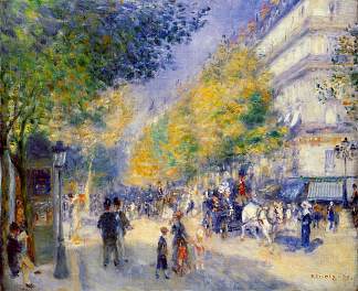 大林荫大道 The Great Boulevards (1875)，皮耶尔·奥古斯特·雷诺阿