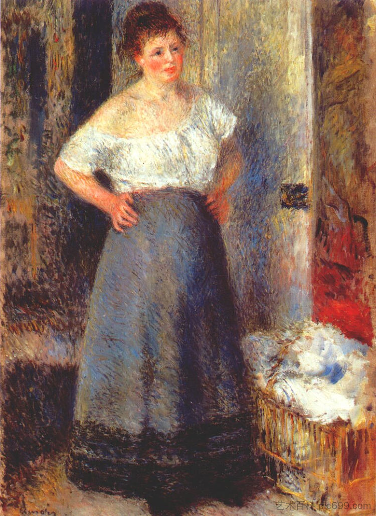 洗衣店 The Laundress (c.1880),皮耶尔·奥古斯特·雷诺阿