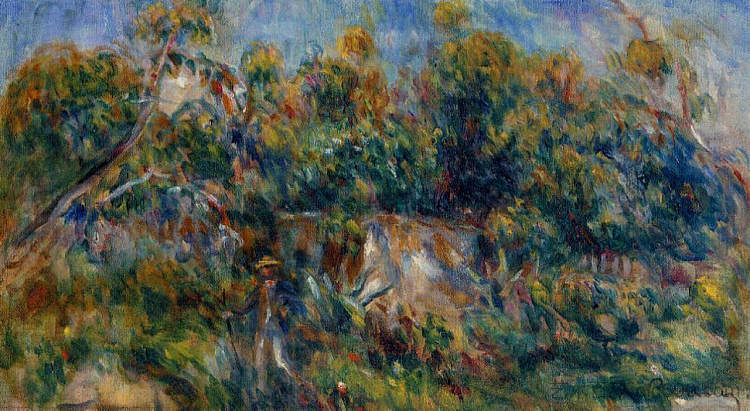 画家在巴黎散步 The Painter Taking a Stroll at Cagnes,皮耶尔·奥古斯特·雷诺阿