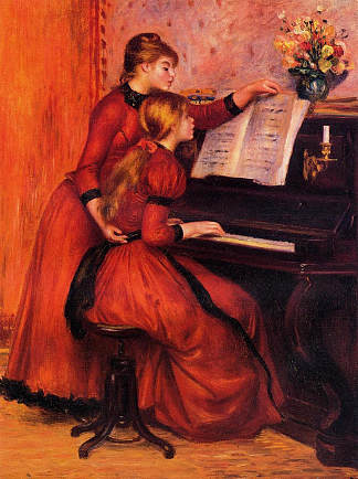 钢琴课 The Piano Lesson (1889)，皮耶尔·奥古斯特·雷诺阿