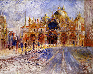 圣马可广场 The Piazza San Marco (1881)，皮耶尔·奥古斯特·雷诺阿