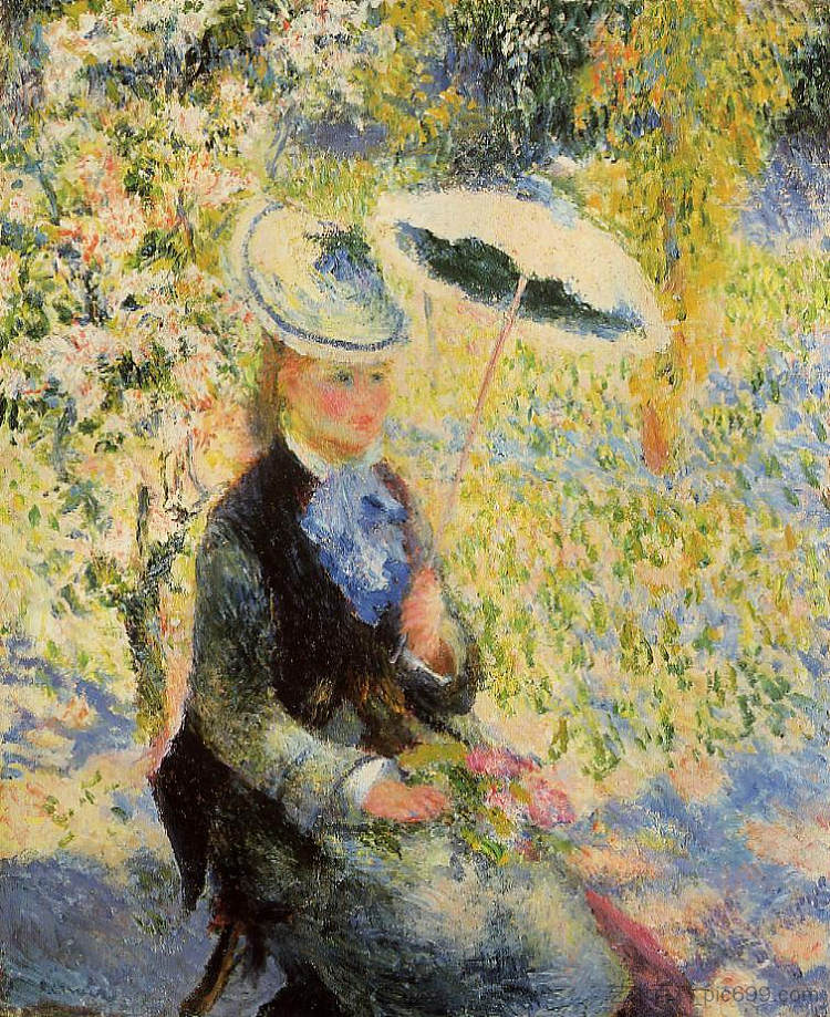 雨伞 The Umbrella (1878)，皮耶尔·奥古斯特·雷诺阿