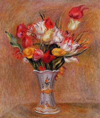 郁金香 Tulips (1909)，皮耶尔·奥古斯特·雷诺阿