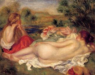 两个游泳者 Two Bathers (1896)，皮耶尔·奥古斯特·雷诺阿