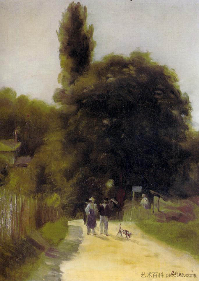 风景中的两个人物 Two Figures in a Landscape (1865 - 1866),皮耶尔·奥古斯特·雷诺阿