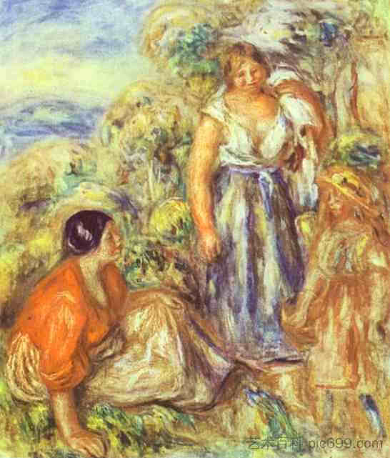 两个女人和一个孩子 Two Women and a Child，皮耶尔·奥古斯特·雷诺阿
