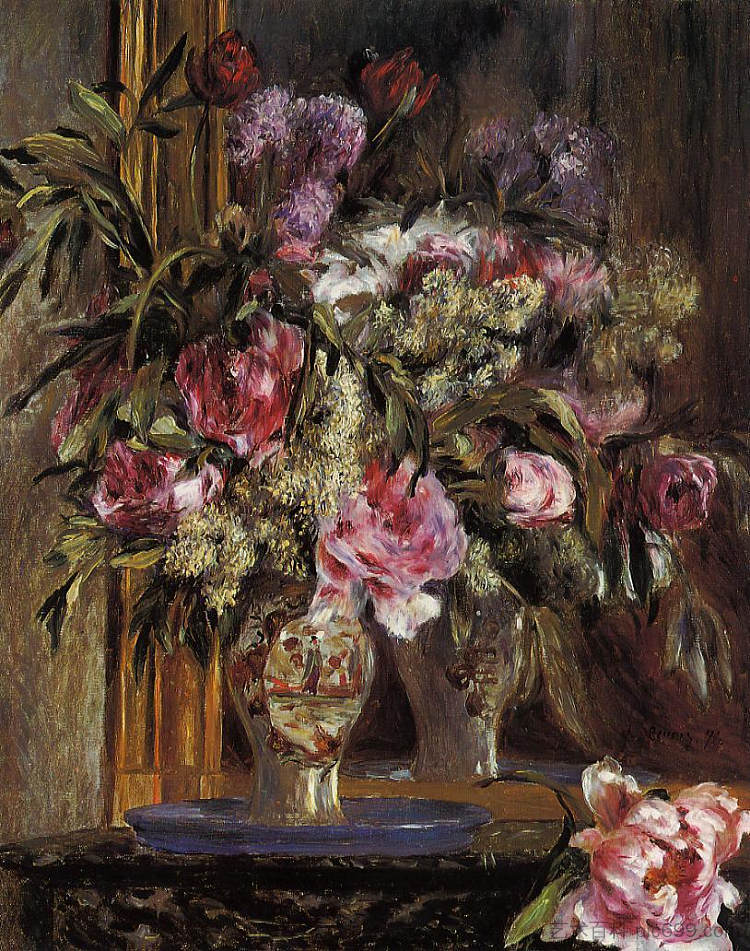 花瓶 Vase of Flowers (1871)，皮耶尔·奥古斯特·雷诺阿