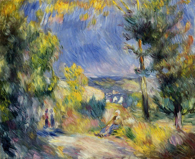 昂蒂布近景 View Close to Antibes (c.1889),皮耶尔·奥古斯特·雷诺阿