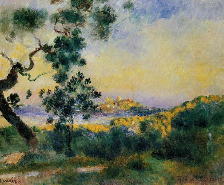 昂蒂布风貌 View of Antibes (c.1892 - 1893),皮耶尔·奥古斯特·雷诺阿