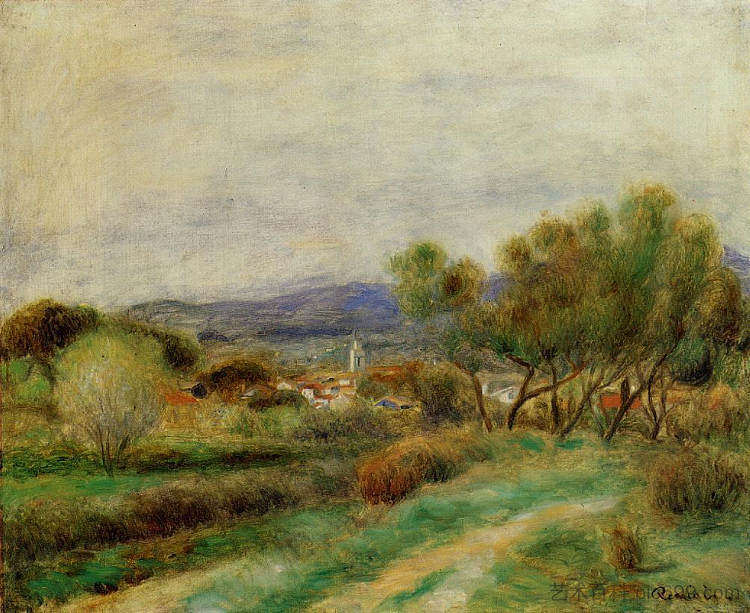 从La Sayne的观点来看 View of La Sayne (c.1890),皮耶尔·奥古斯特·雷诺阿