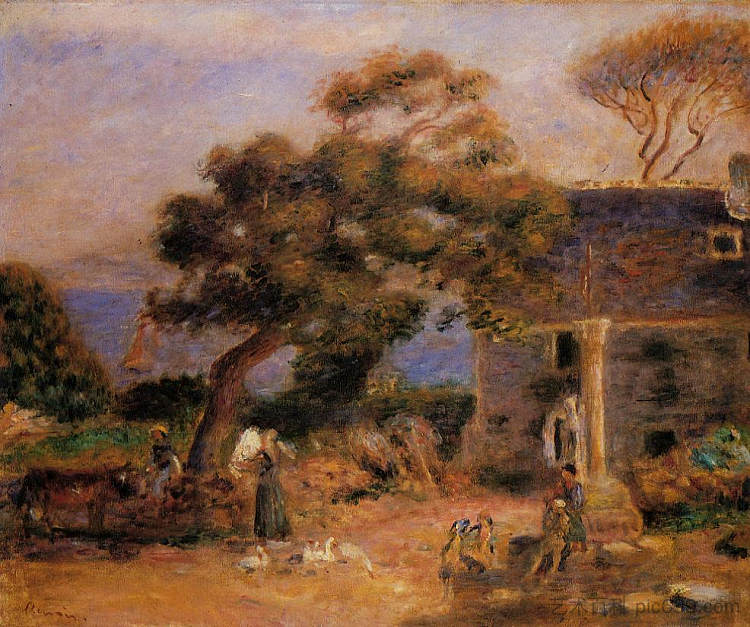 特雷波尔的景色 View of Treboul (c.1895),皮耶尔·奥古斯特·雷诺阿