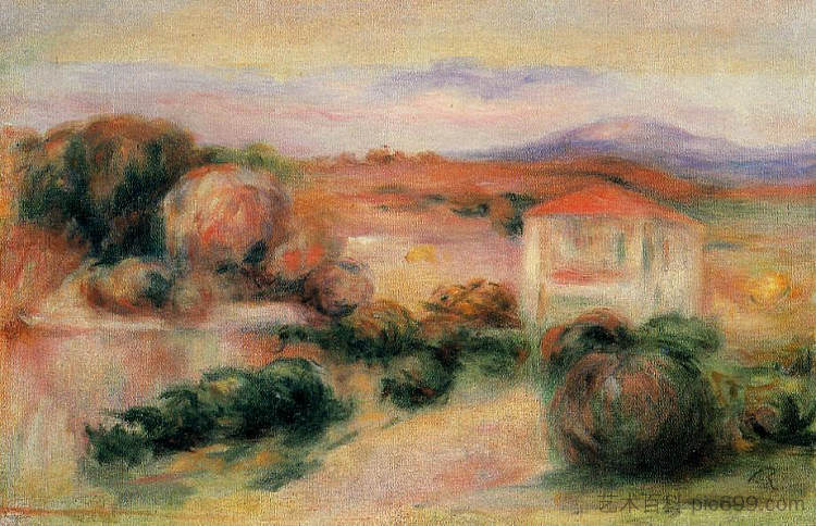 白色的房子 White Houses (c.1910),皮耶尔·奥古斯特·雷诺阿