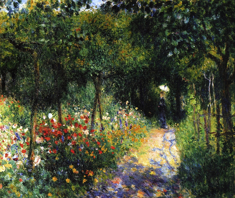 花园里的女人 Woman at the Garden (1873),皮耶尔·奥古斯特·雷诺阿