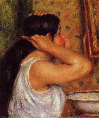 梳头的女人 Woman Combing Her Hair (1907 – 1908)，皮耶尔·奥古斯特·雷诺阿