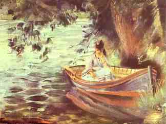 船上的女人 Woman in a Boat，皮耶尔·奥古斯特·雷诺阿