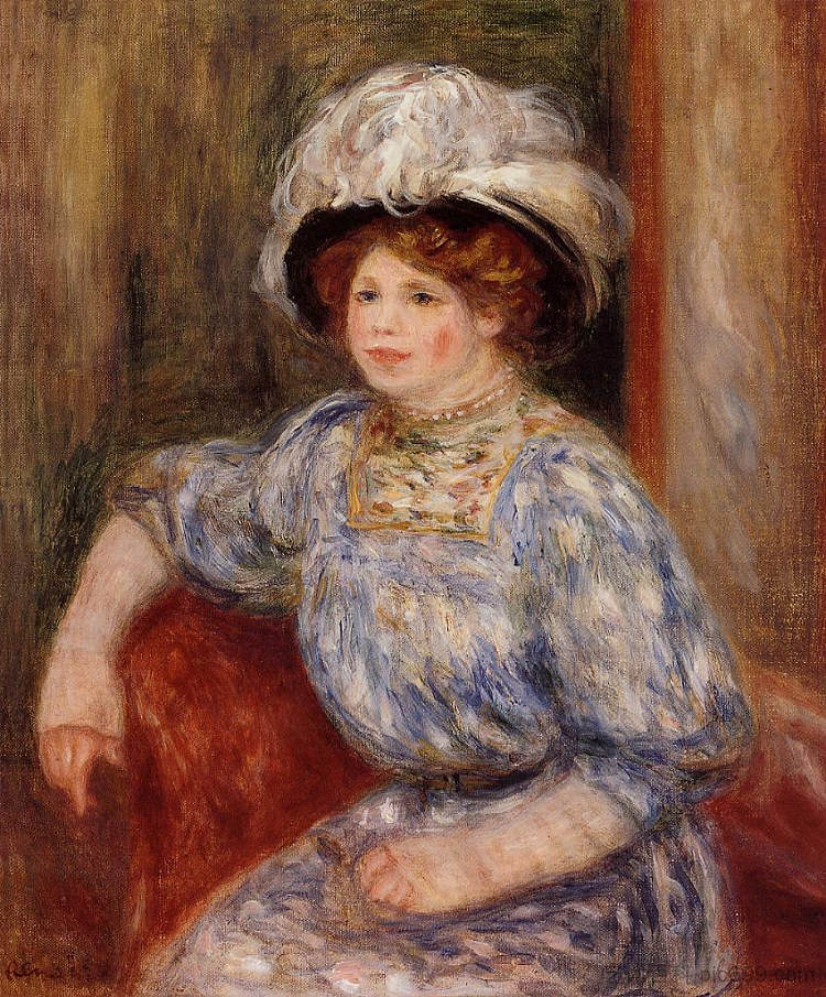 穿蓝衣的女人 Woman in Blue (c.1906 - 1919),皮耶尔·奥古斯特·雷诺阿