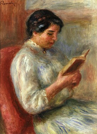 女人读 Woman Reading (1906)，皮耶尔·奥古斯特·雷诺阿