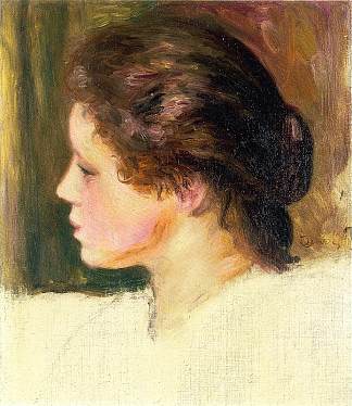 女人的头 Woman`s Head (1887)，皮耶尔·奥古斯特·雷诺阿