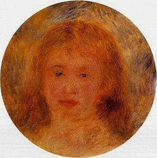 女人的头（珍妮·萨玛丽） Woman`s Head (Jeanne Samary) (1877)，皮耶尔·奥古斯特·雷诺阿