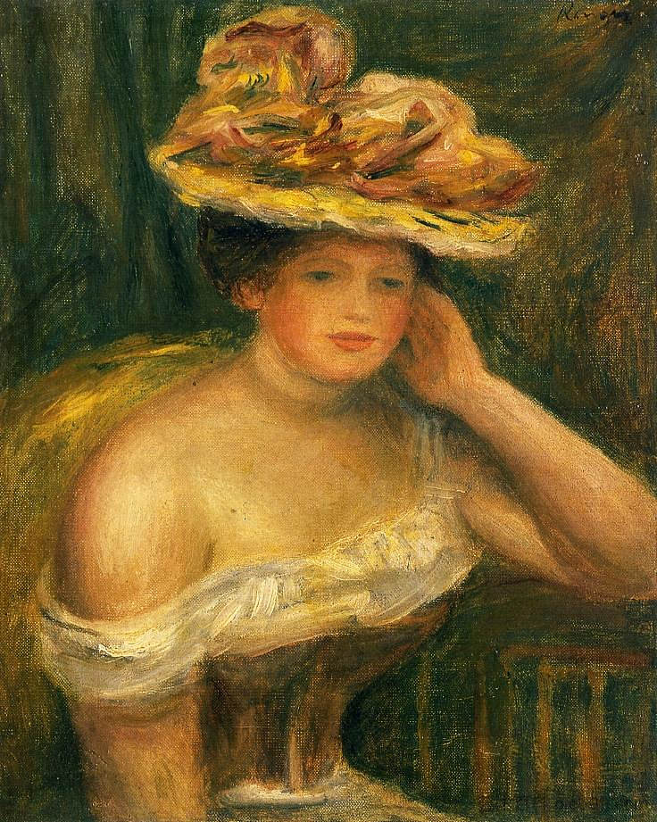 穿紧身胸衣的女人 Woman Wearing a Corset,皮耶尔·奥古斯特·雷诺阿