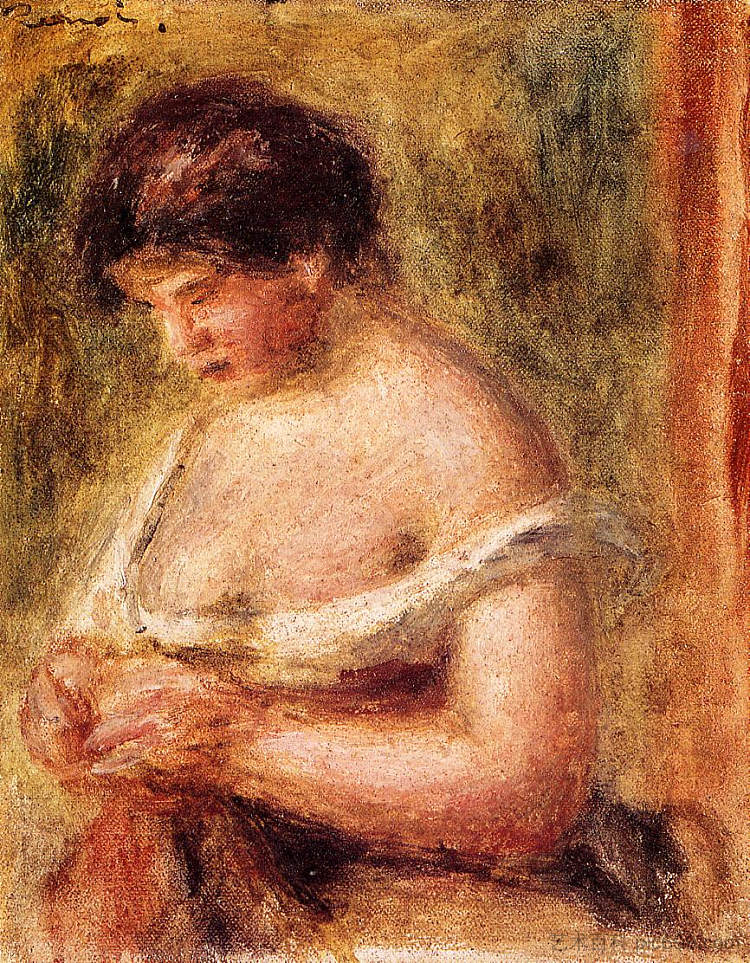 穿紧身胸衣的女人 Woman with a Corset (1914),皮耶尔·奥古斯特·雷诺阿