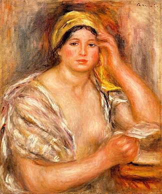 戴黄头巾的女人 Woman with a Yellow Turban (1917)，皮耶尔·奥古斯特·雷诺阿