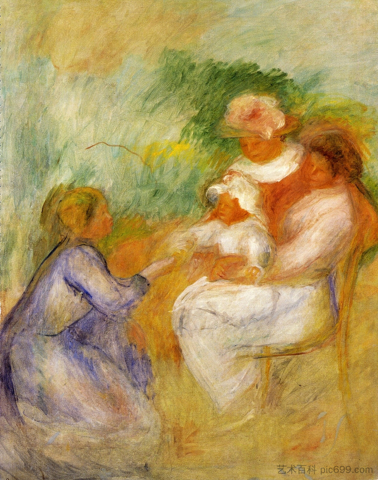 妇女和儿童 Women and Child (c.1896),皮耶尔·奥古斯特·雷诺阿