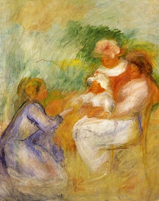 妇女和儿童 Women and Child (c.1896)，皮耶尔·奥古斯特·雷诺阿