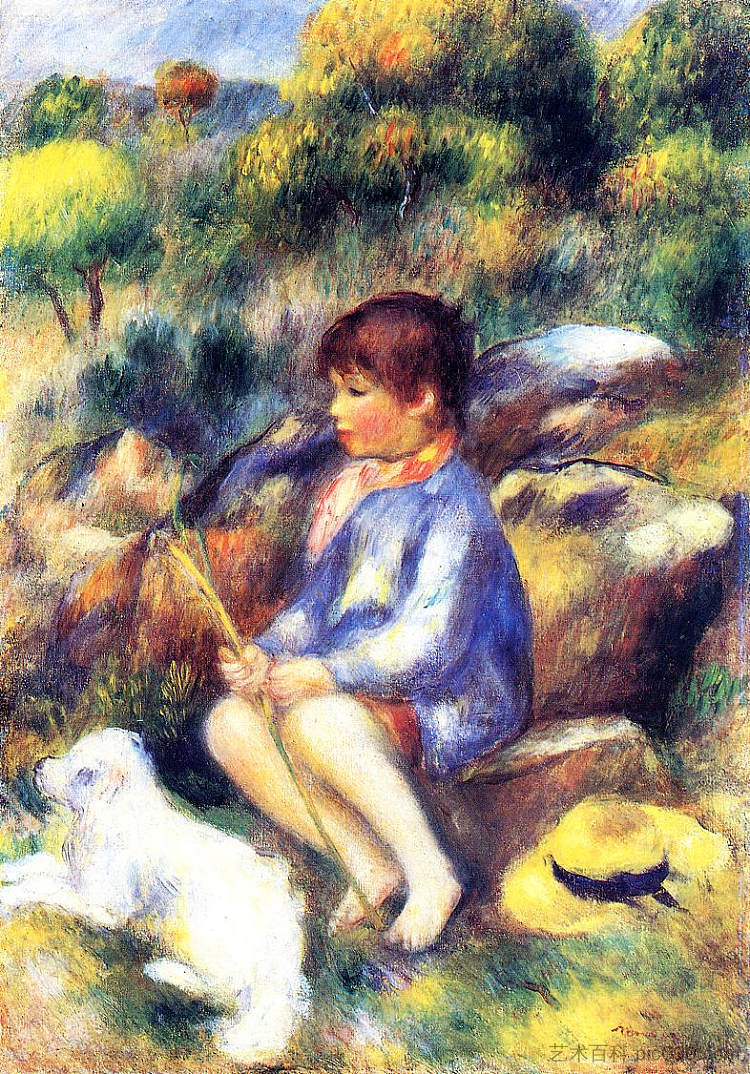 河边的小男孩 Young Boy by the River (1890),皮耶尔·奥古斯特·雷诺阿