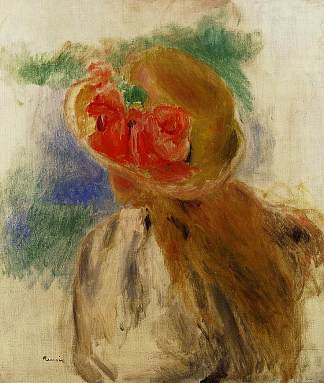 Young Girl in a Flowered Hat Young Girl in a Flowered Hat (c.1900 – 1905)，皮耶尔·奥古斯特·雷诺阿