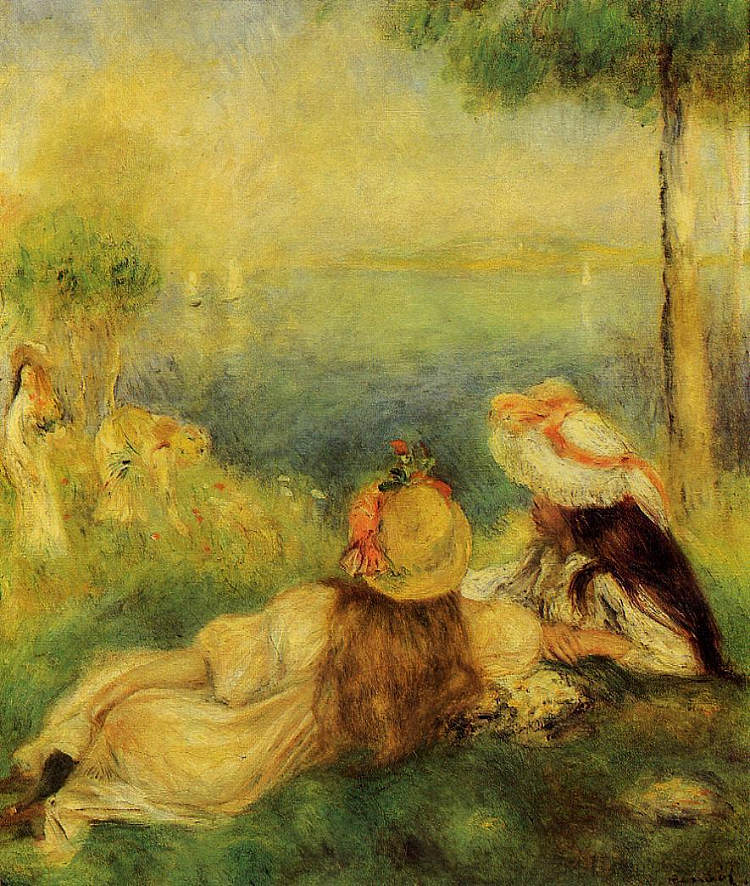 海边的少女 Young Girls by the Sea (1894),皮耶尔·奥古斯特·雷诺阿
