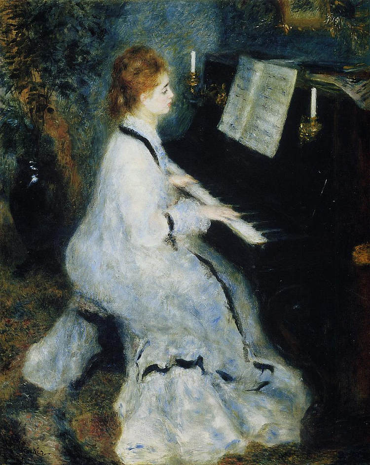 钢琴上的年轻女子 Young Woman at the Piano (1876),皮耶尔·奥古斯特·雷诺阿
