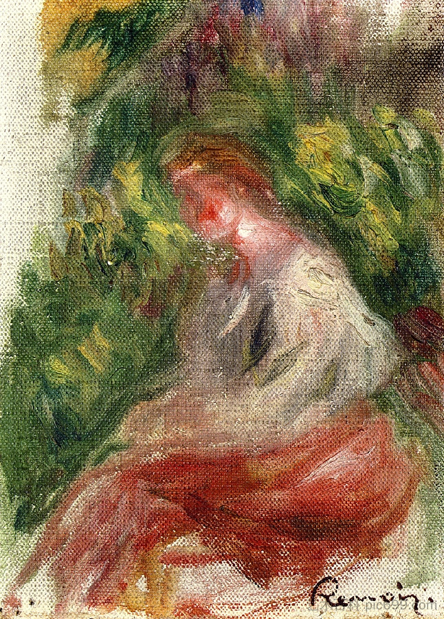 年轻女子,坐着 Young Woman, Seated,皮耶尔·奥古斯特·雷诺阿