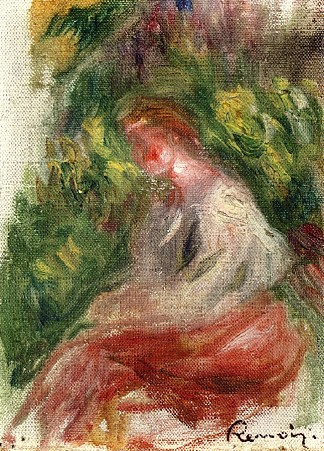 年轻女子，坐着 Young Woman, Seated，皮耶尔·奥古斯特·雷诺阿