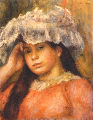 戴帽子的年轻女子 Young Woman Wearing a Hat (1894)，皮耶尔·奥古斯特·雷诺阿