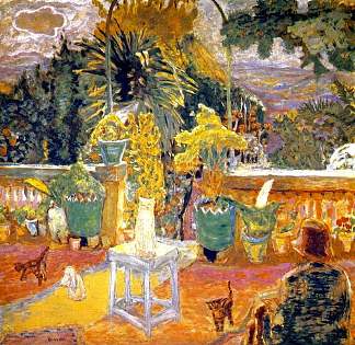 格拉斯的露台 The terrace at Grasse (1912)，皮尔·波纳尔