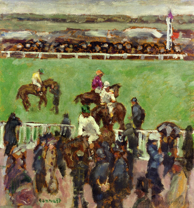 在比赛中，朗尚 At the Races, Longchamp (1894)，皮尔·波纳尔