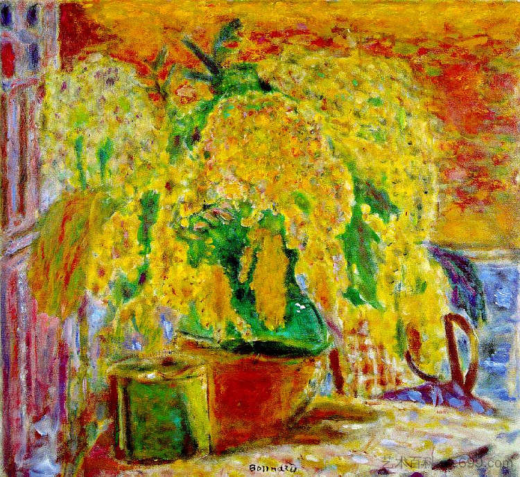 一束含羞草 Bunch of Mimosa (c.1945)，皮尔·波纳尔