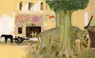 树后的牛 Cow behind a Tree (c.1912)，皮尔·波纳尔