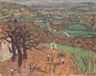 多芬景观 Dauphine Landscape (c.1899)，皮尔·波纳尔