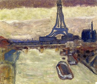 埃菲尔铁塔和塞纳河 Eiffel Tower and The Seine (c.1906)，皮尔·波纳尔