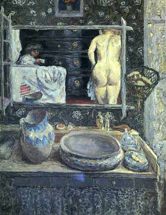 洗脸台上的镜子 Mirror on the Wash Stand (1908)，皮尔·波纳尔