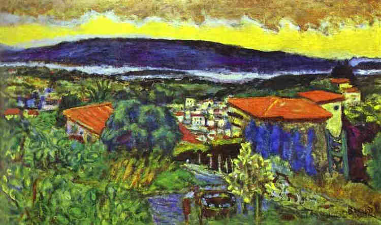 坎内特的红色屋顶 Red Roofs in Cannet (1942)，皮尔·波纳尔